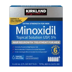 06 Frascos(Caixa) Minoxidil Kirkland 5%